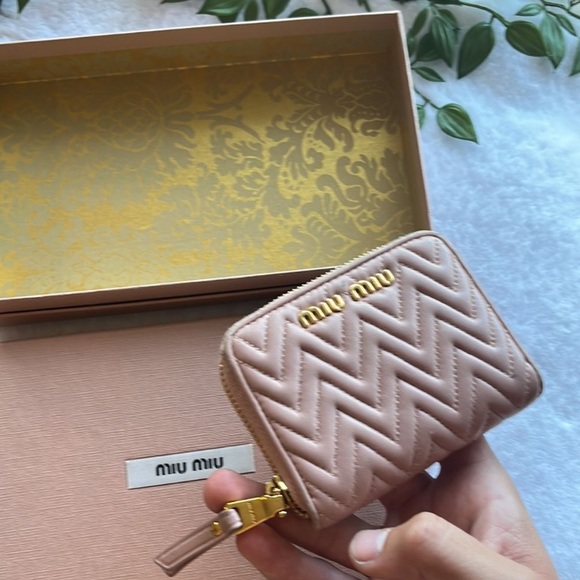 Miu Miu Pink Quilted Wallet